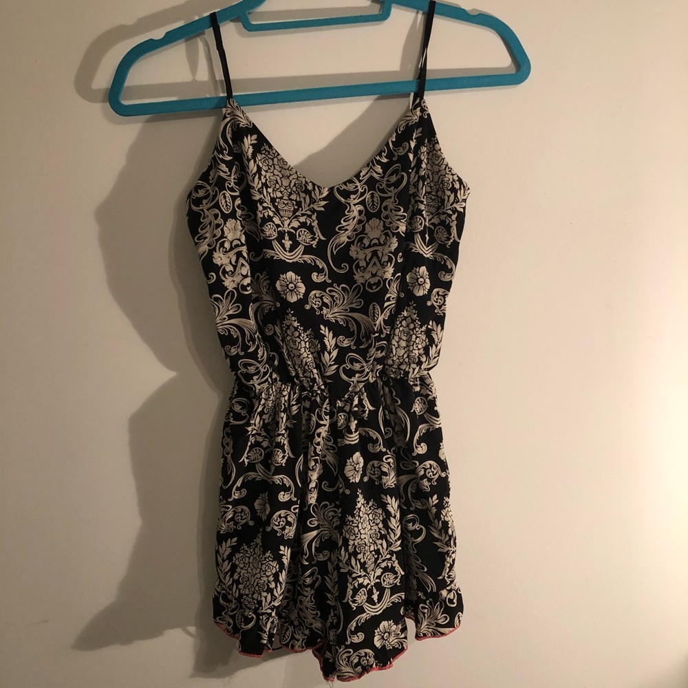 Black & white romper